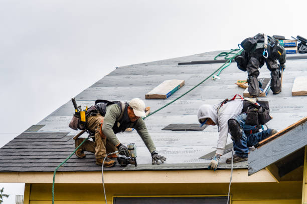 Professional Gutter Installation technician working in Woodstock, VA
